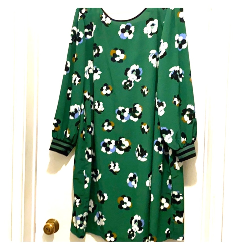ELOQUII Green Floral Long-sleeve dress - mix media